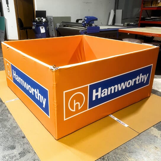 An image of the Hamworthy signage for Ideal Heating.